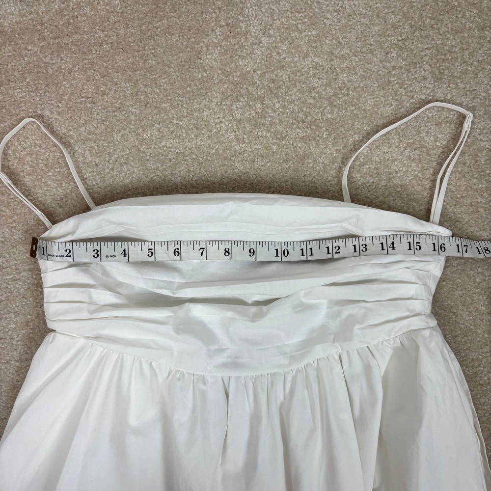 Petal & Pup Alice Bow Back White Midi Dress Tie Back Cotton Size M NWOT - Picture 5 of 8